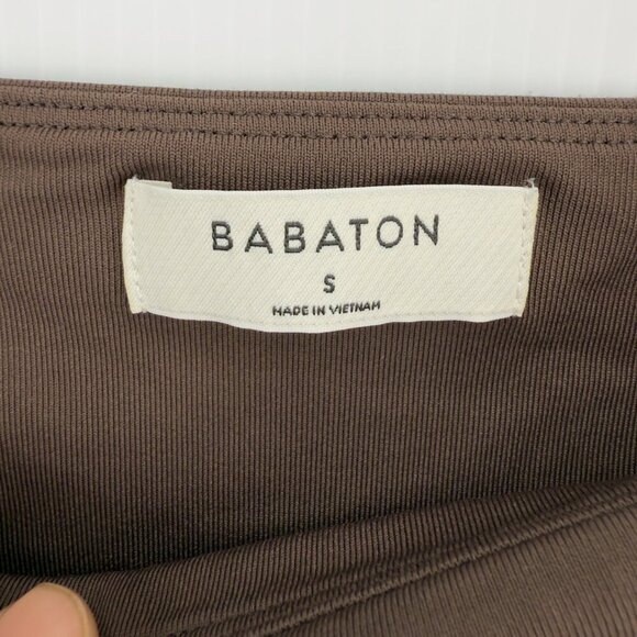 BABATON ARITZIA Body‎ Original Contour Brown Square Neck Long Sleeve Bodysuit S - Picture 6 of 10
